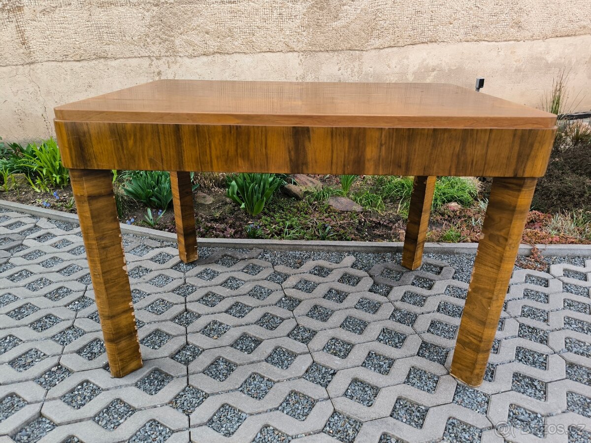 Starožitný Art Deco jídelní stůl - 118 x 82 x 80 cm - 2