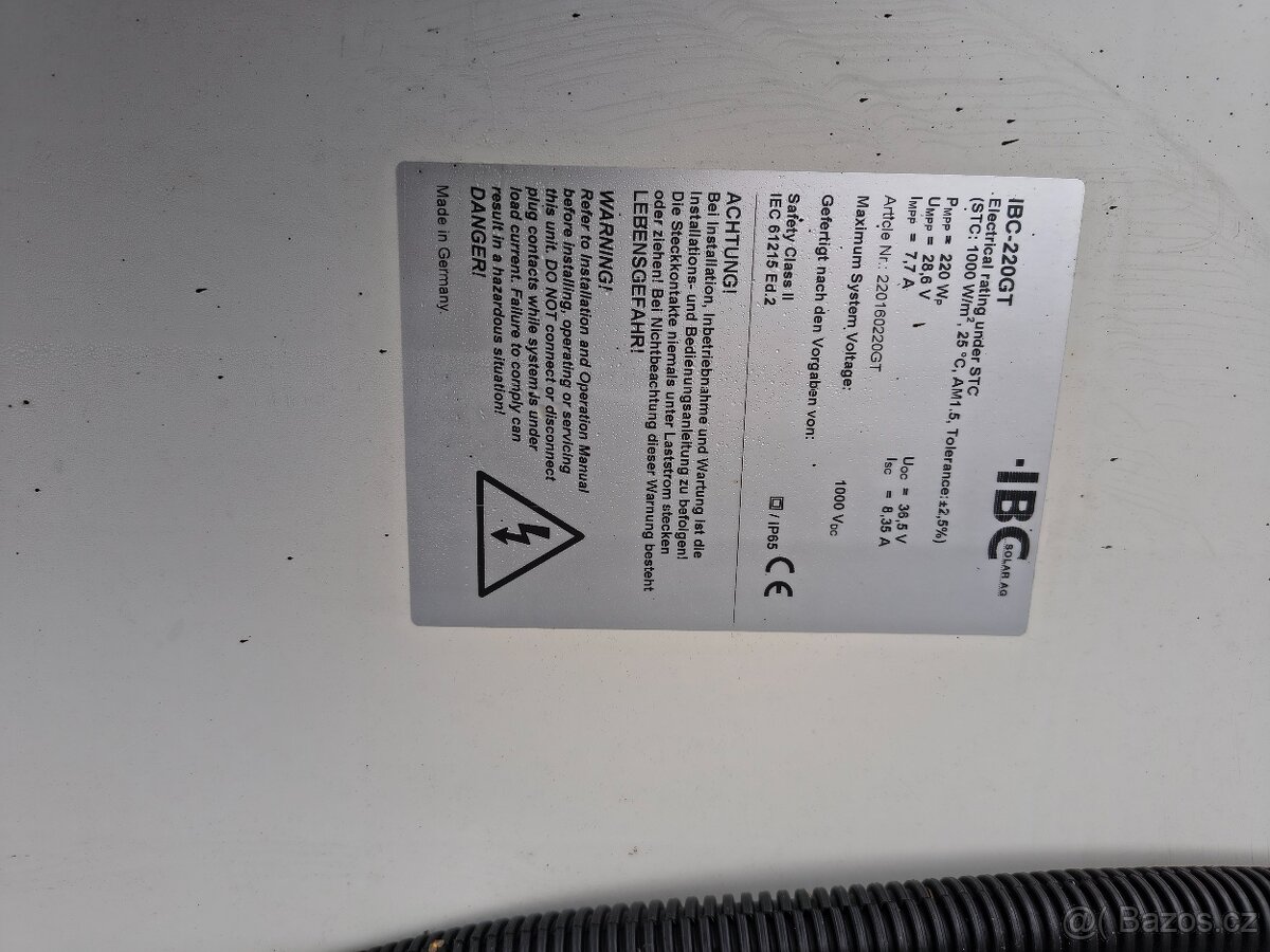 Fotovoltaický panel IBC 220wp - 2