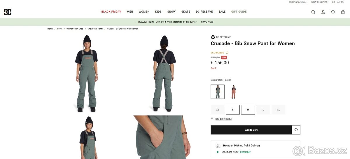 DC CRUSADE BIB pants snowboardové lyžařské kalhoty, nové - 2