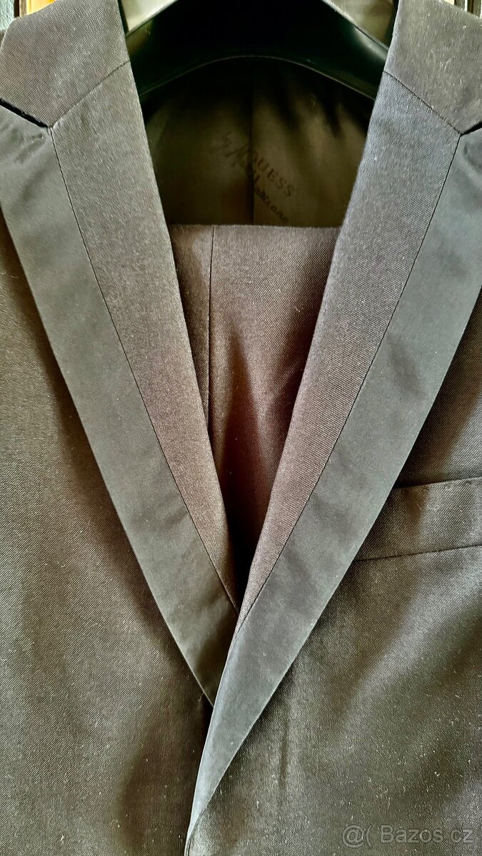 Pánský oblek GUESS vel. 48 slim fit černý - 2