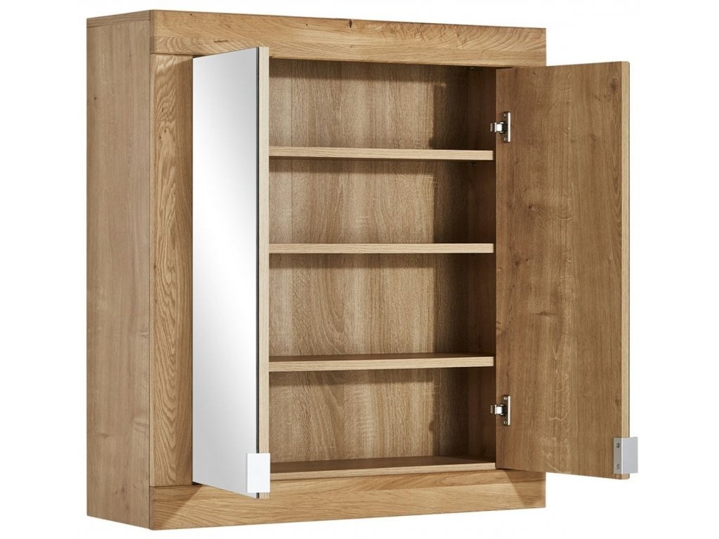 Koupelnová skříňka se zrcadlem z masivu - Divoký dub Germany - 2