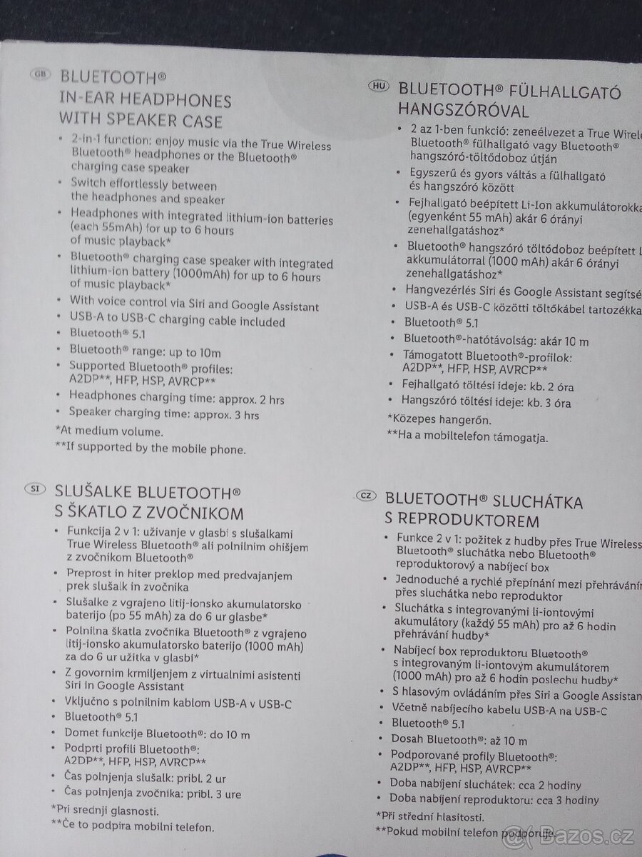 PRODEJ - Bezdrátová sluchátka s reproduktorem - 2