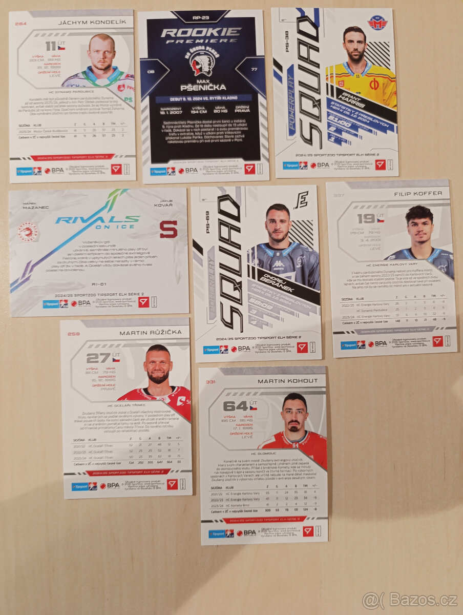 Hokejové kartičky - 2
