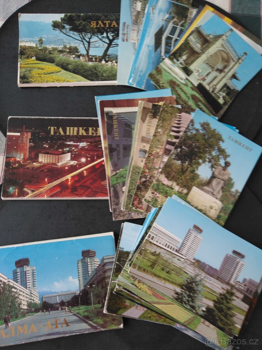 pohlednice Jalta, Alma-Ata, Taškent - 2