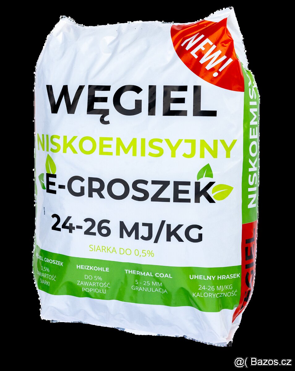 Kvalitní černé pytlované uhlí. - 2