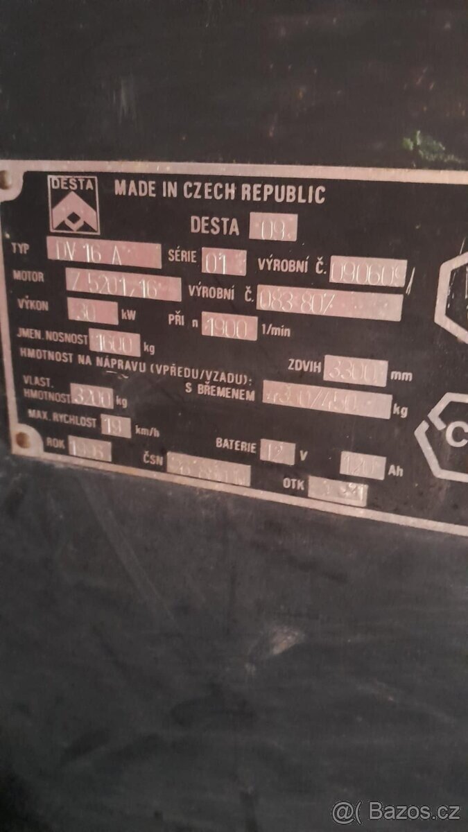 Prodám VZV Desta 16A - 2