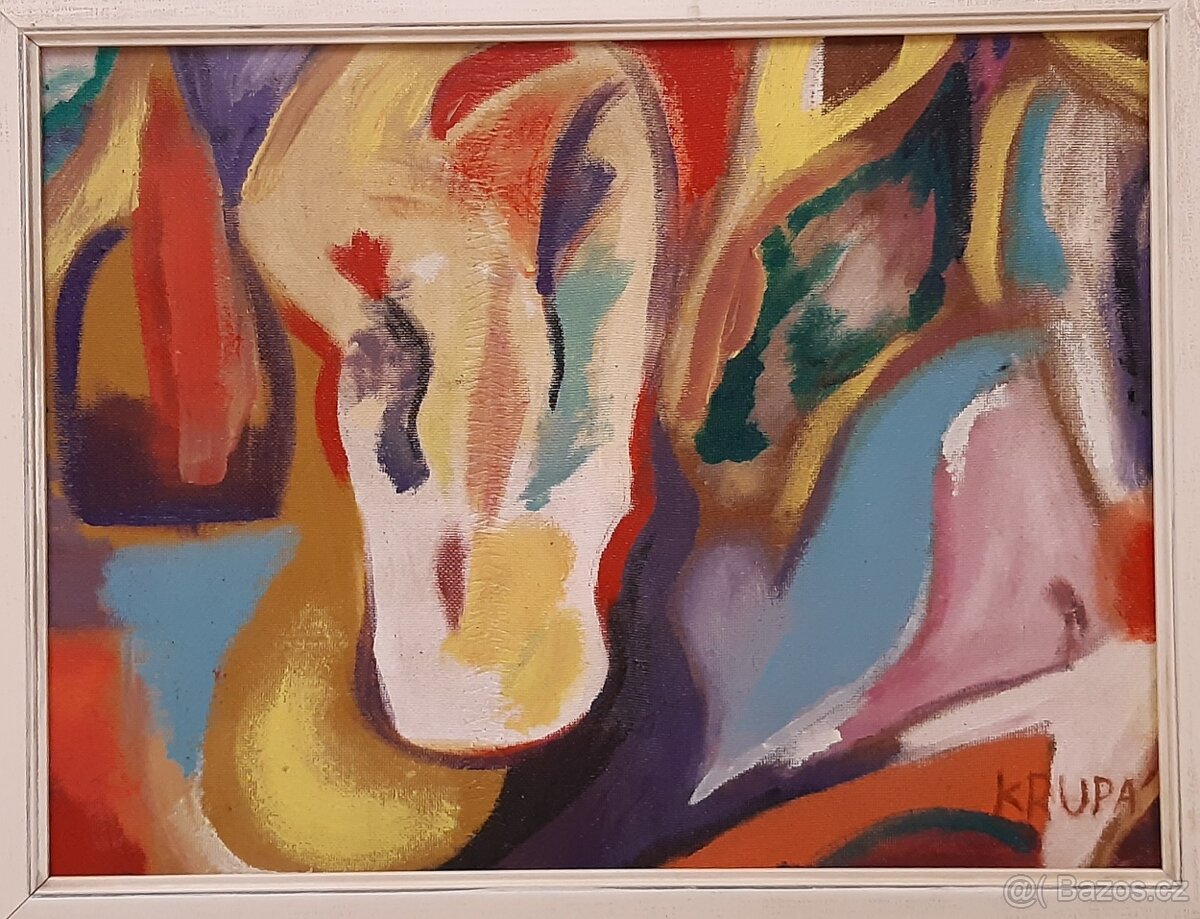 Obraz olej originál "Abstrakce" signováno - 2