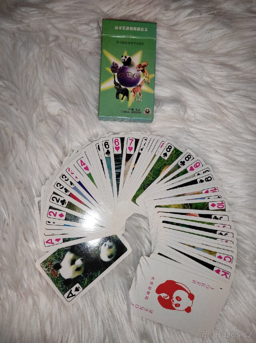 Karty na žolíky/ canasta s obrázky zvířat ze ZOO - 2