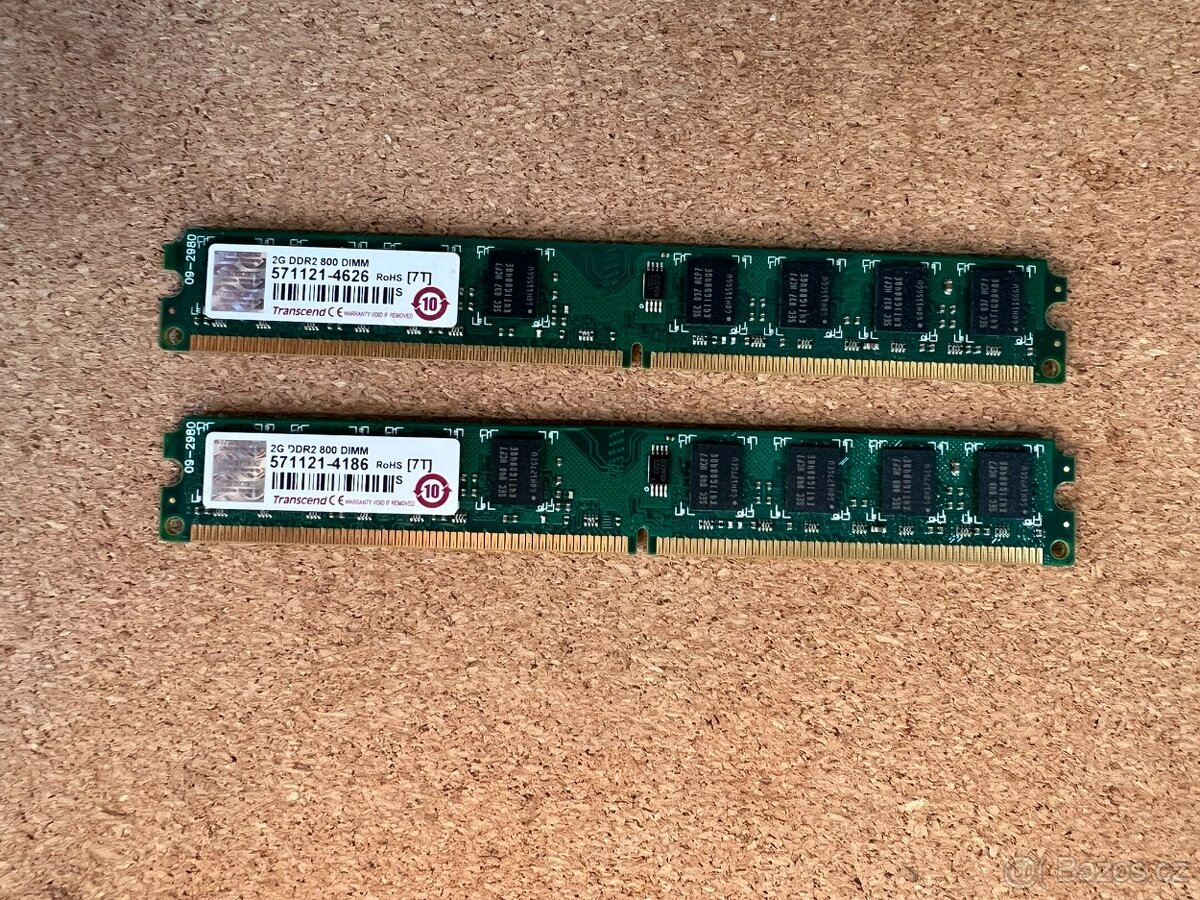 Operační paměť RAM Transcend 2× 2 GB DDR2 800 MHz - 2