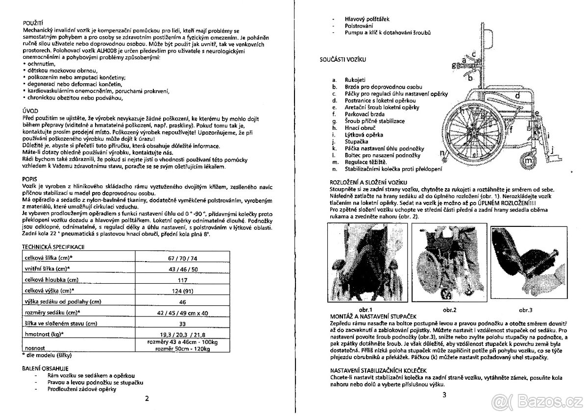 Invalidní vozík polohovací Timago - 2