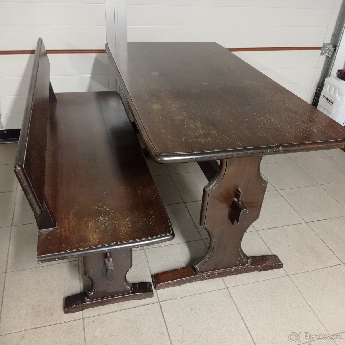 Stůl s lavicí masiv - 2