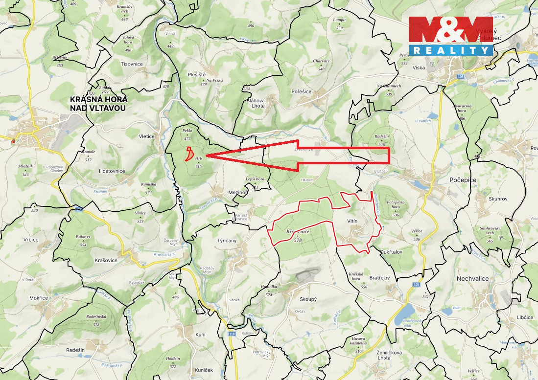 Prodej lesa v Petrovicích 16220 m² - 2