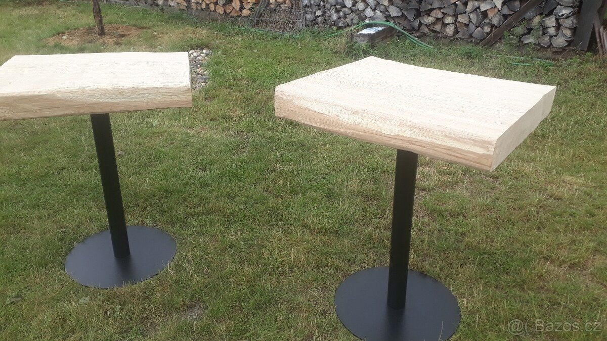 Dubový stůl, masívní dubová deska - 2