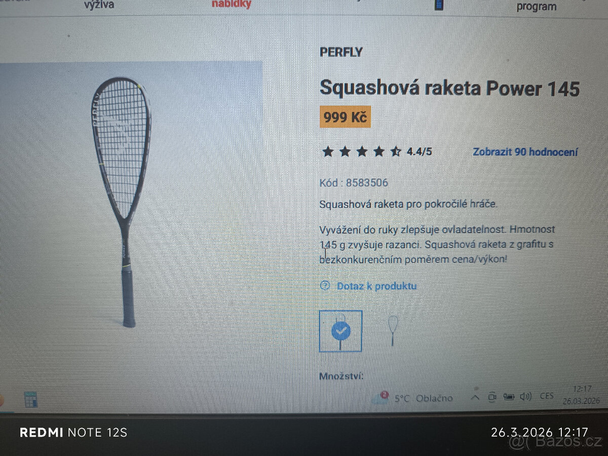 squash squashová raketa - 2