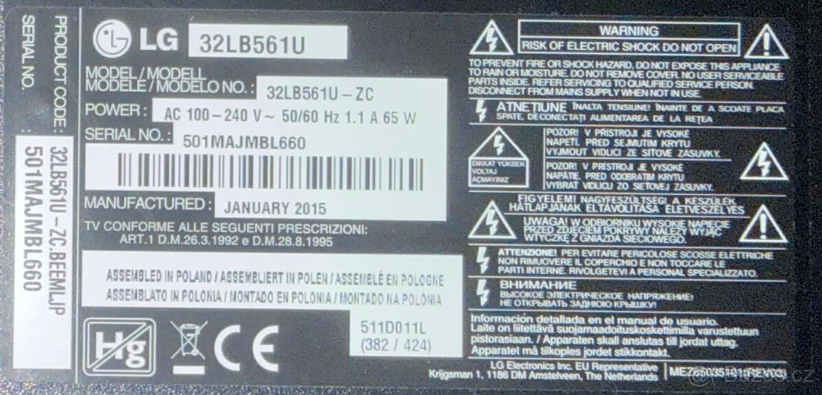 32" LG 32LB561U - 2