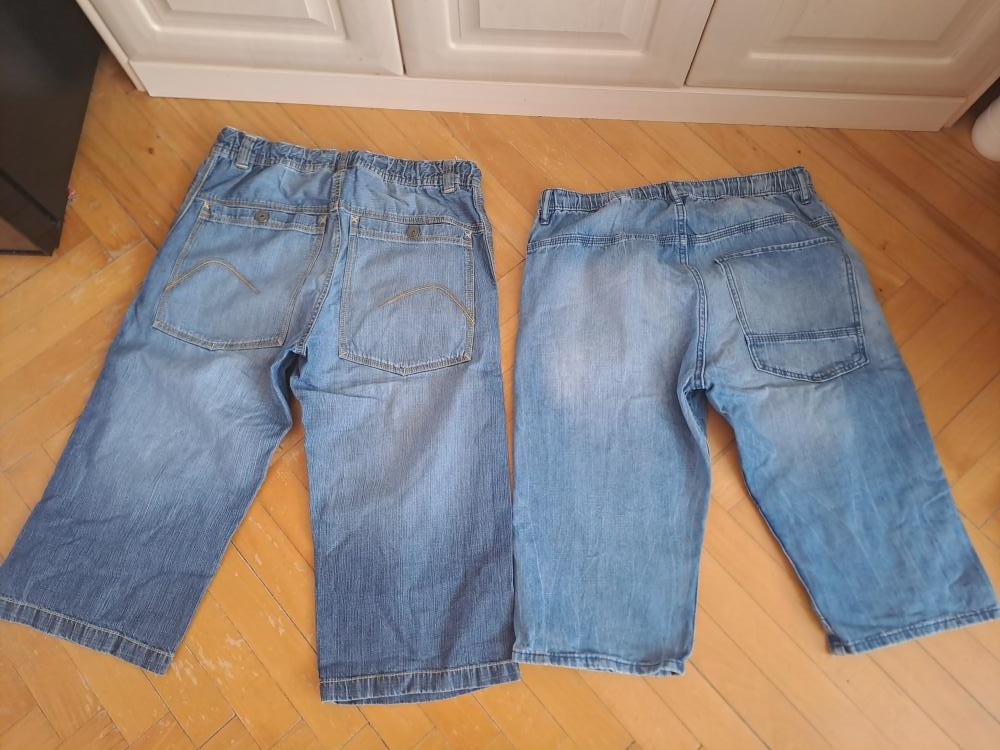 2x Džínové 3/4 kraťasy vel. 170 - 2