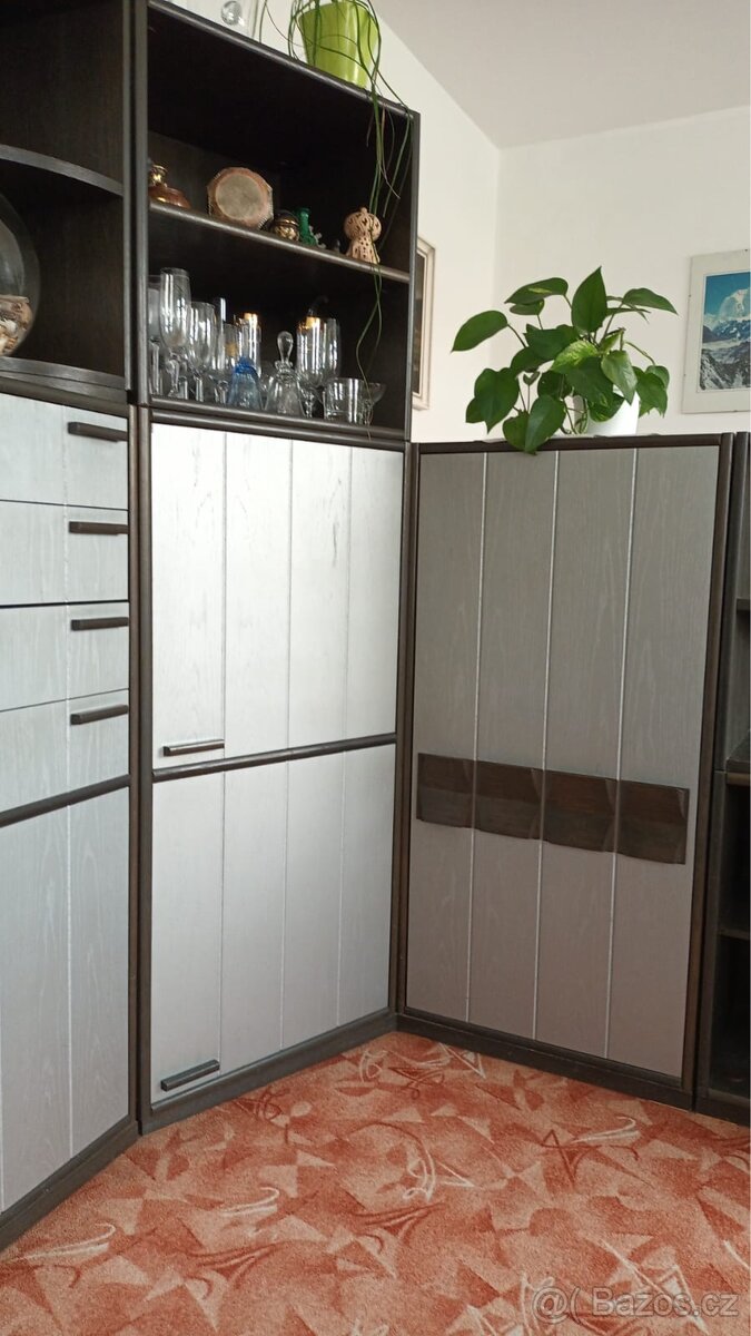 Skříně šedo tmavě zelený - 2