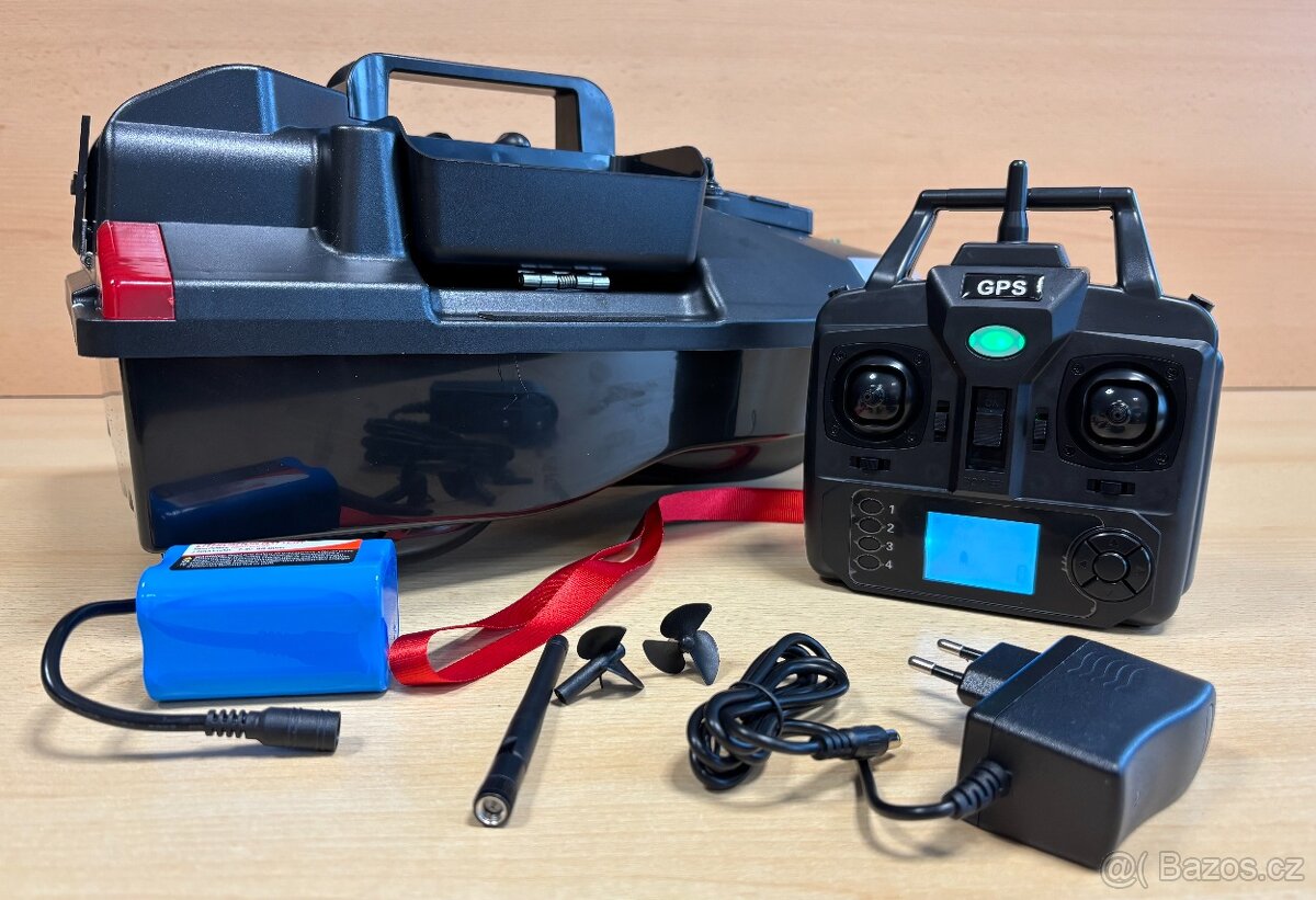 Tříkomorová ČERNÁ loďka s GPS s bater 12000mAh včetněObalu - 2
