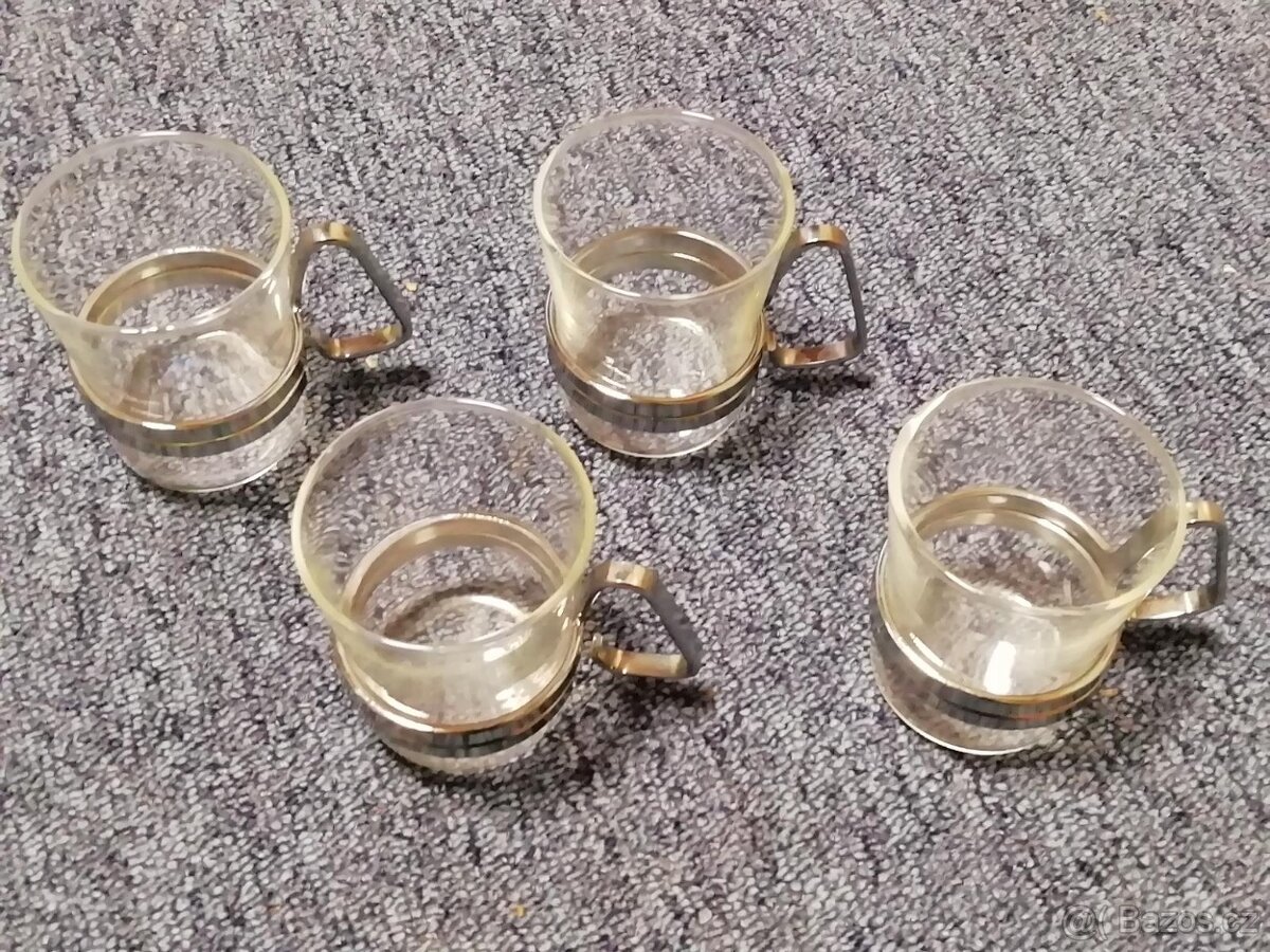 Sada 4 retro šálků na kávu - 2