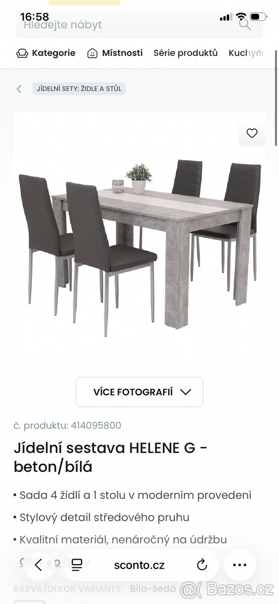 Jídelní set Sconto - 2