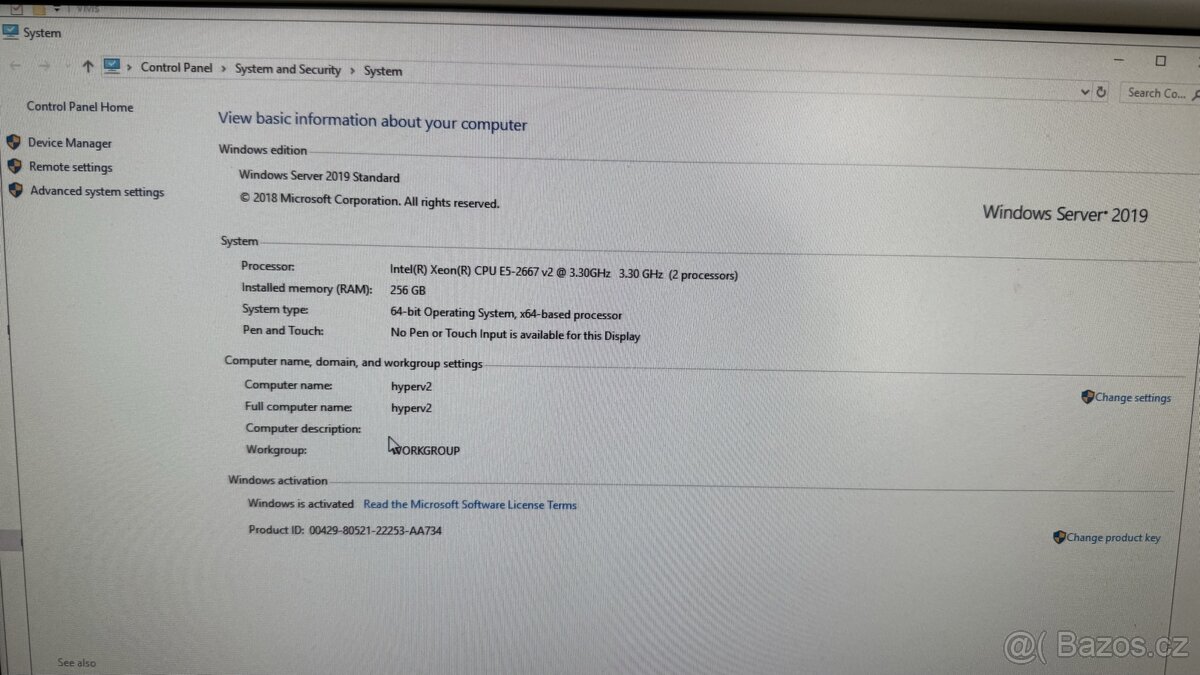 server HP ProLiant DL380p Gen8, 2xE5-2667v2, 256GB RAM - 2