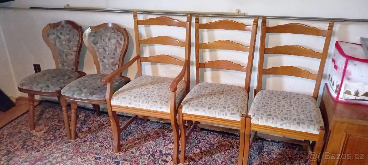 5x rustikální židle - 2