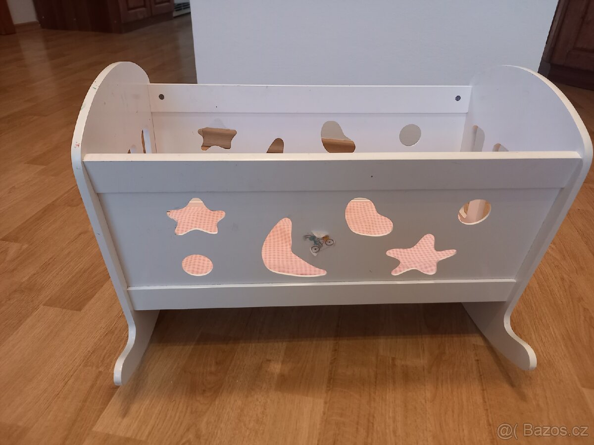 Kolébka dřevěná pro panenky - 2