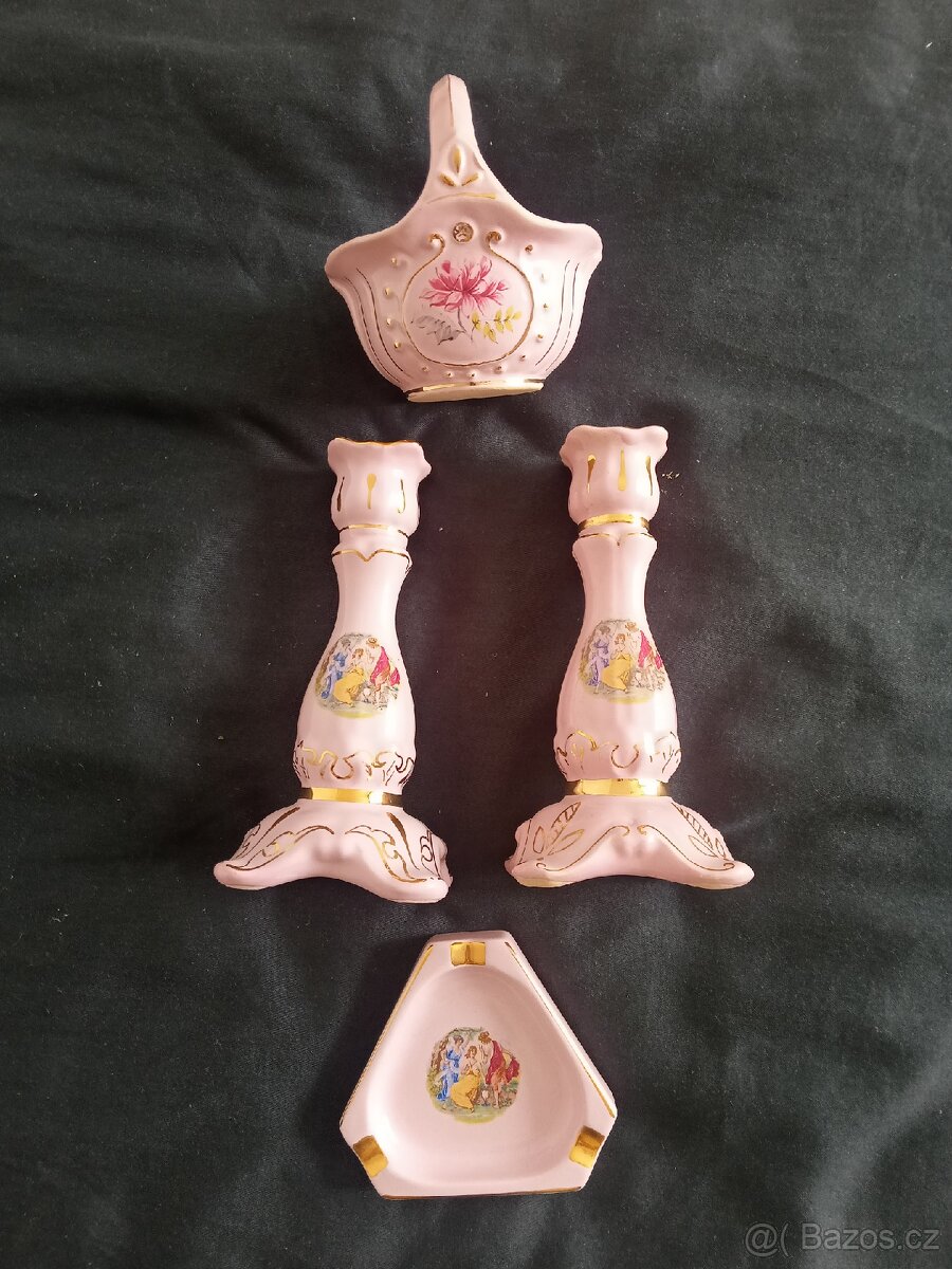 Hezký svícny,popelník a košíček - 2