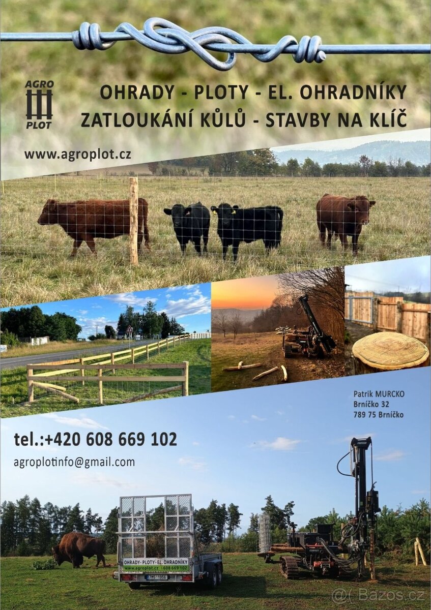 stavba ohrad, plotů, el. ohradníků - 2