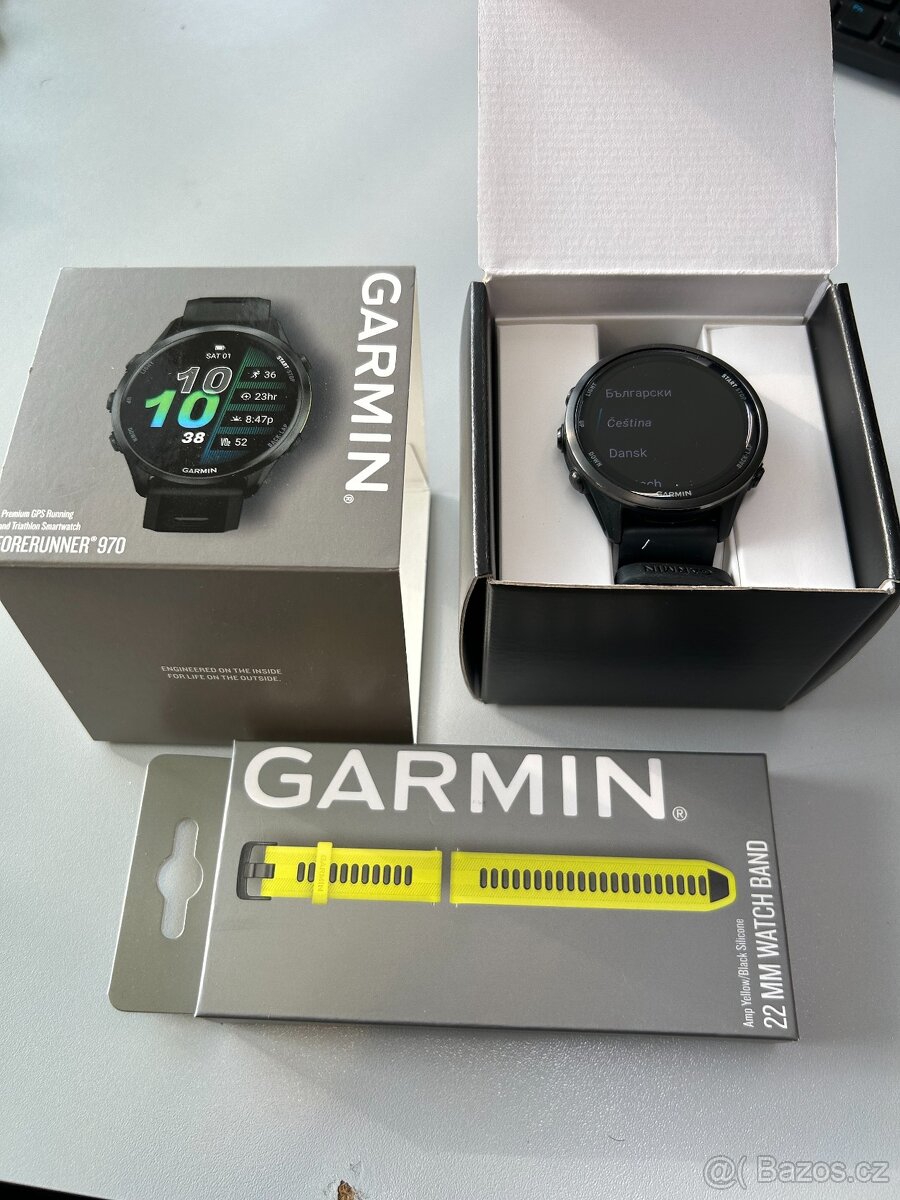 Silikonový řemínek GARMIN 22mm Amp Yellow/Black - 2