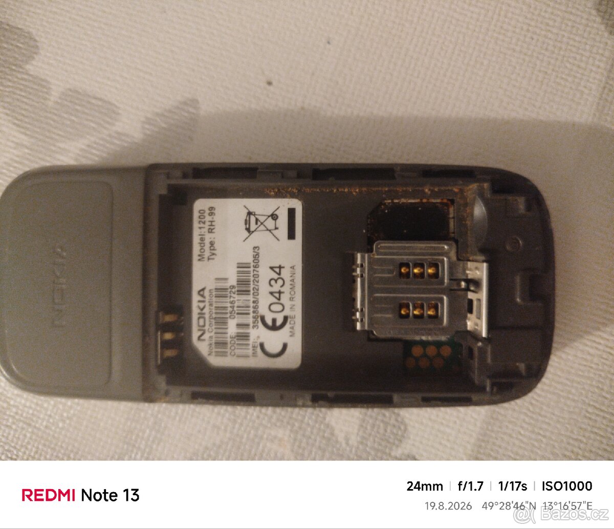 Nokia 1200. Funkční. - 2