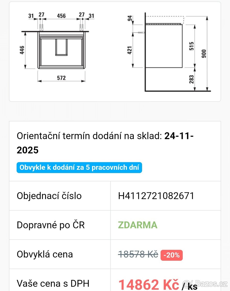 Krásný set skříňka s umyvadlem - 2