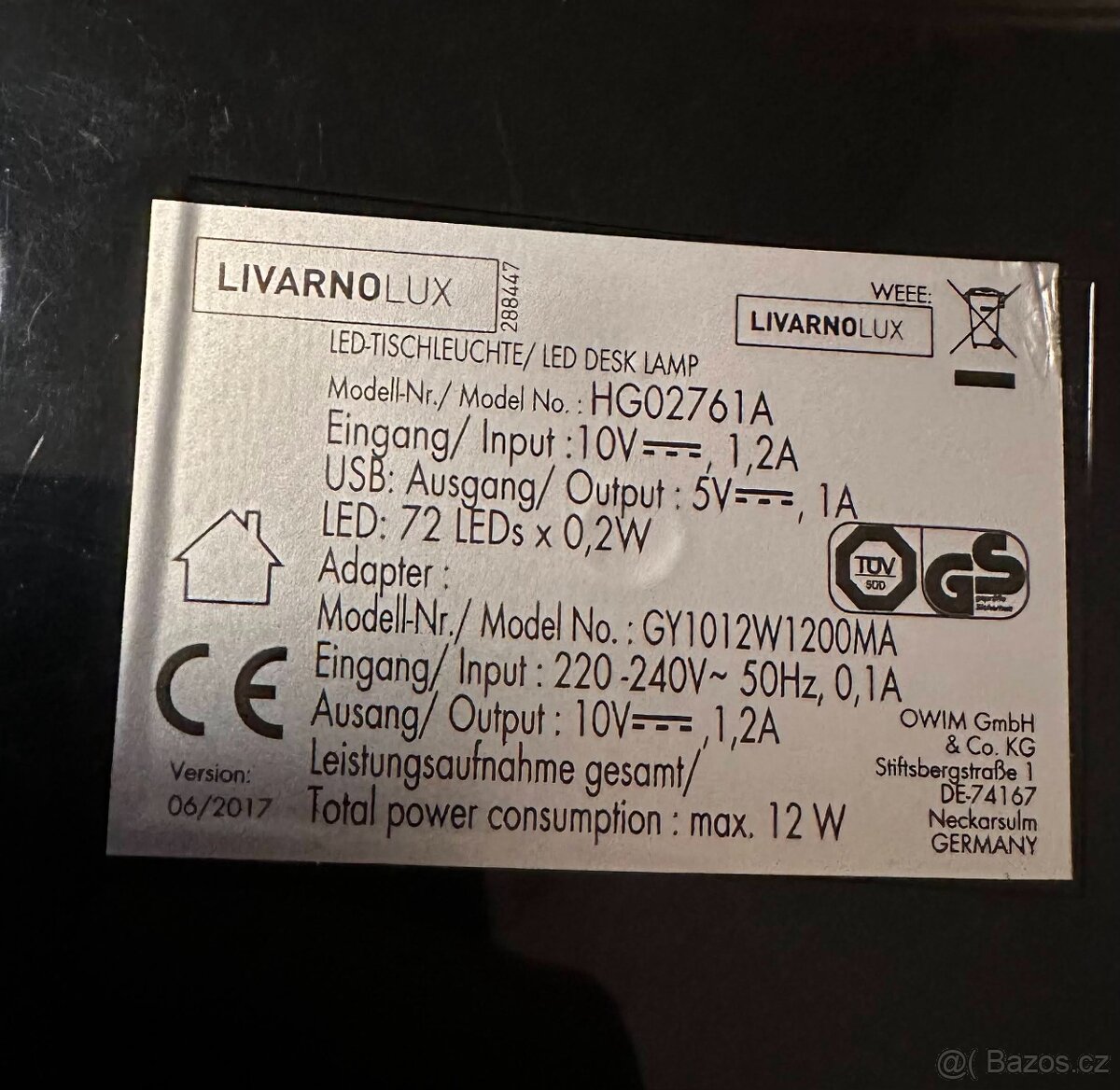 LED stolní lampa LivarnoLUX - 2