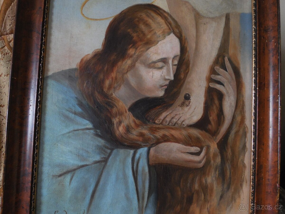 Obraz Svatý motiv, malba, signováno - 2