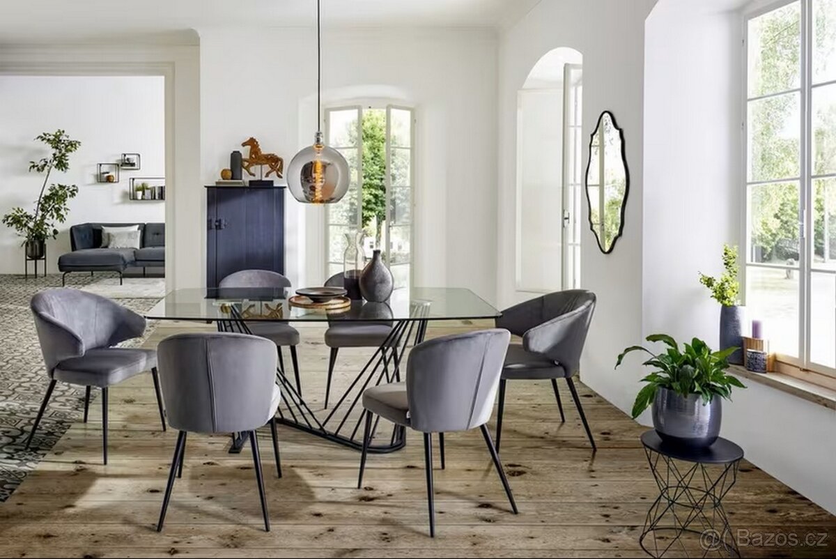 Skleněný jidelní stůl 180x100 cm - nový - 2