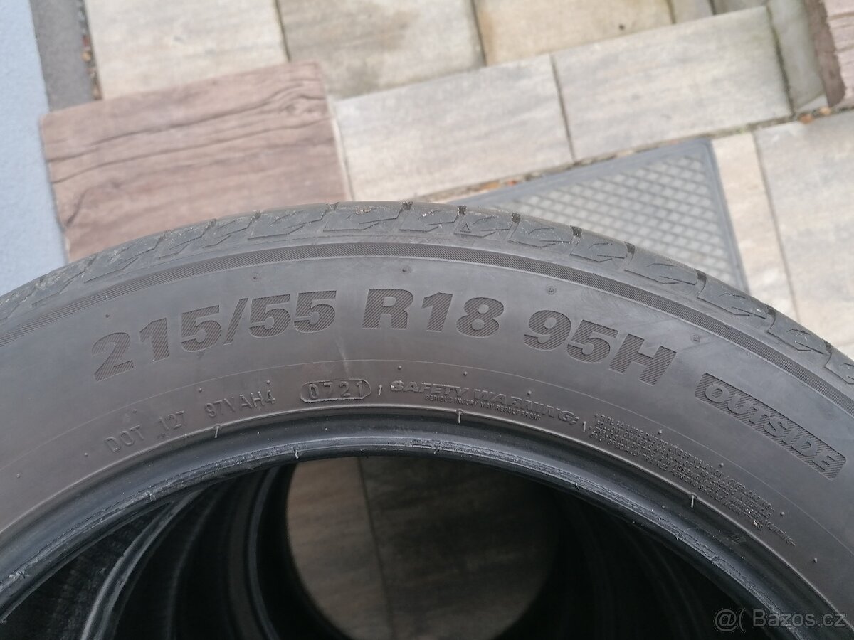 215/55/18-Sada letních pneumatik. - 2
