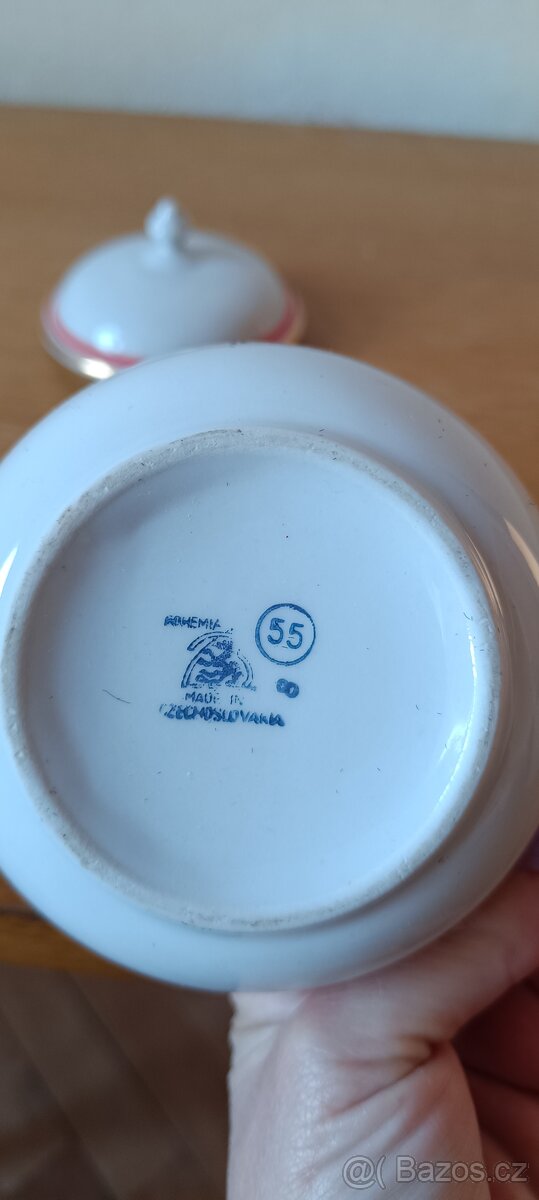 Porcelánová retro cukřenka - 2