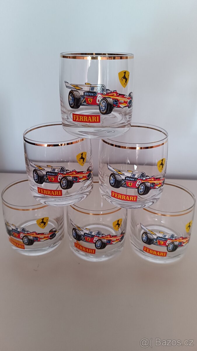 Retro sada malých skleniček Ferrari - 2