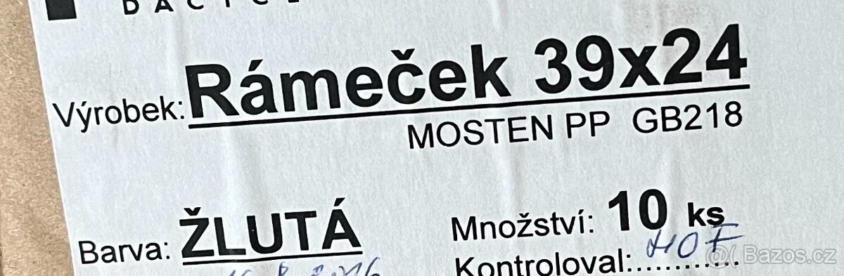 Rámek plastový 39x24 Mosten - žlutá - 2