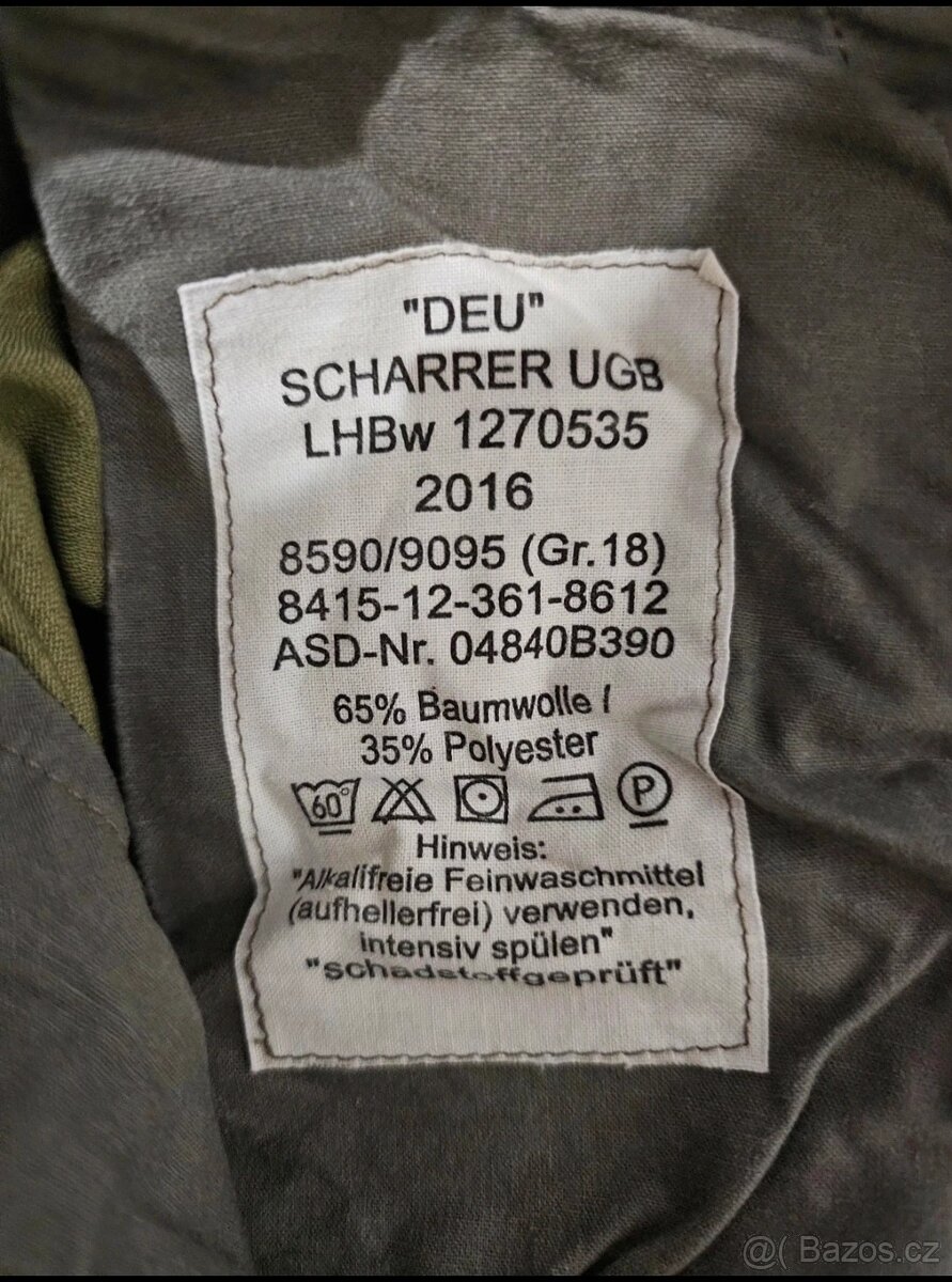 Bundeswehr Kalhoty XL - 2