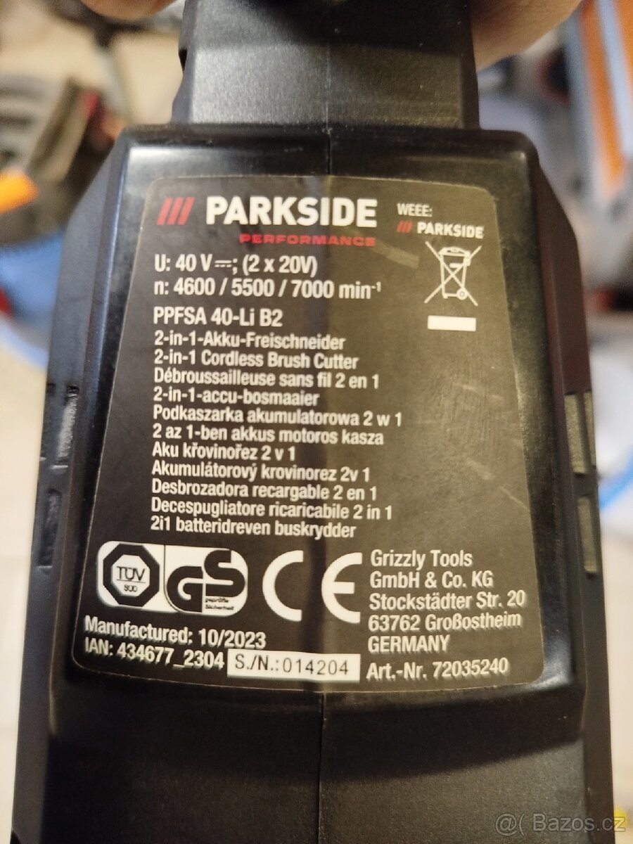 Aku křovinořez Parkside Performance - 2