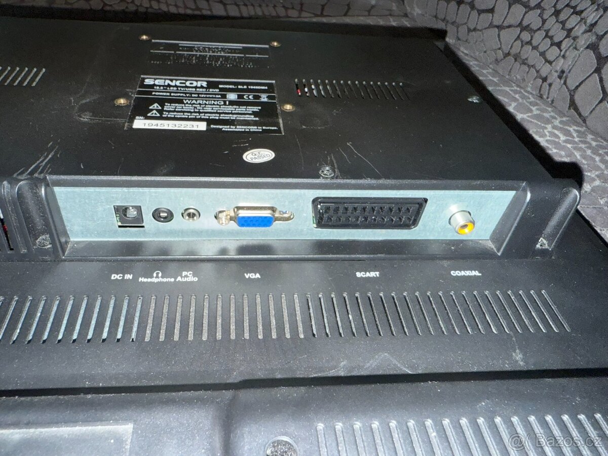 Prodám TV Sencor 19" s DVD 12V z karavanu - 2