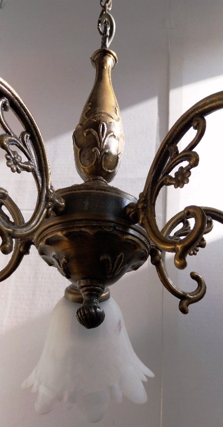 Mosazný lustr 5xE27 - 2