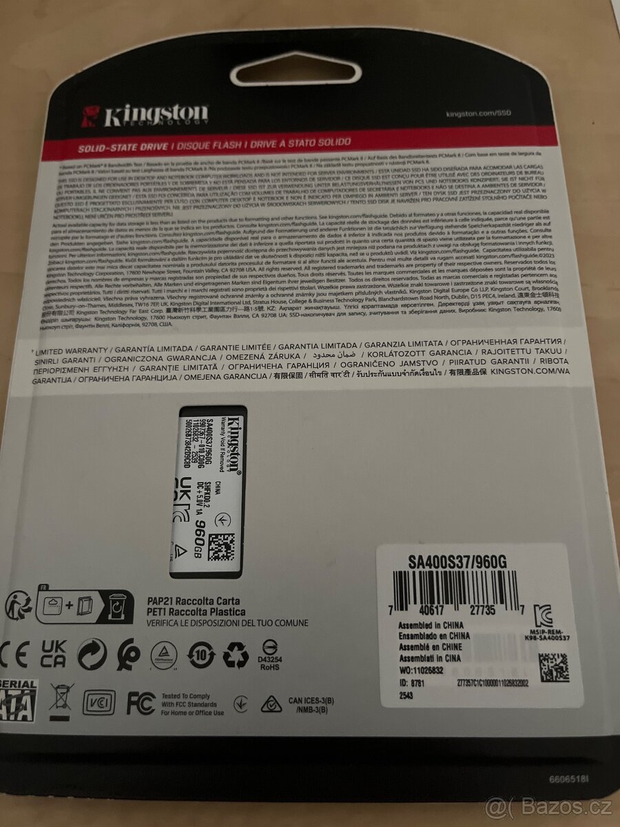 Kingston A400 960GB 7mm originál nerozbalen - 2