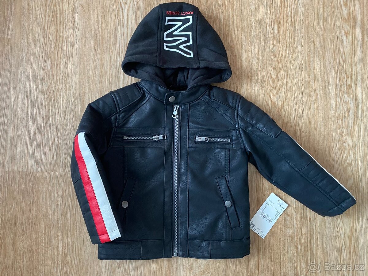 Chlapecká kožená bunda - C&A, vel. 104 - 2