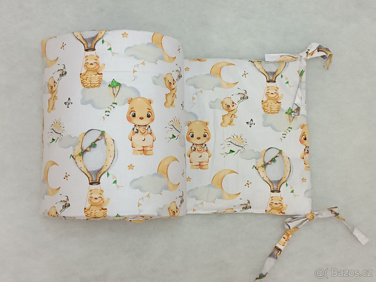 Nový mantinel kolem postýlky medvídci v balonu - 2