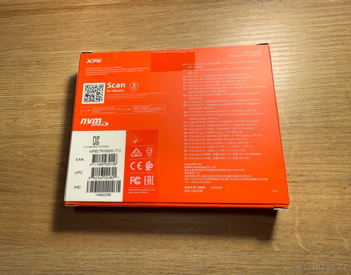 ADATA XPG SPECTRIX S20G 1TB | NVMe M.2 SSD | Nový | Záruka - 2
