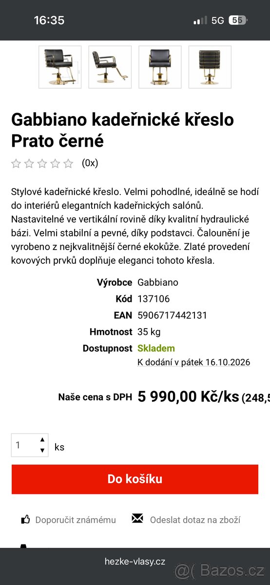 Kadeřnická křesla 2 kusy rok pouzite - 2