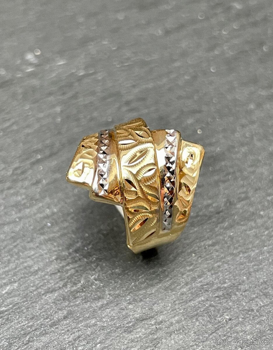 dámský zlatý prsten 14 karátů - 585/1000, nový - 2