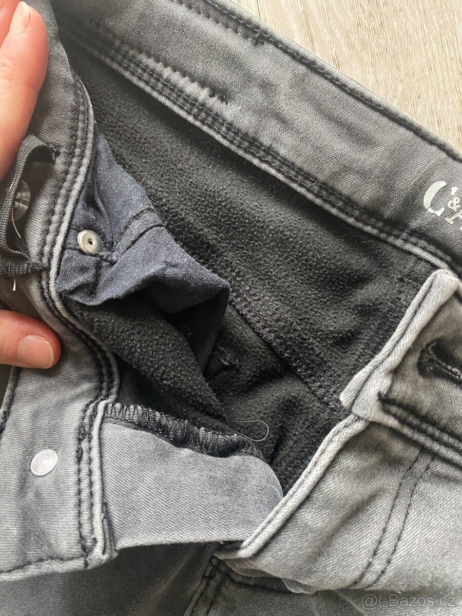 Zateplené džíny vel.158 - 2